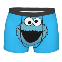 Male Fashion Sesame Streets Cookie Monster Underwear Boxer Briefs Soft Shorts Panties Underpants