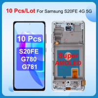 Wholesale 10 Pieces/Lot For Samsung Galaxy S20FE LCD Screen Display With Touch Assembly For Samsung S20FE 5G S20 Lite With frame