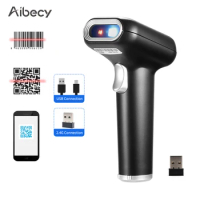 Aibecy High Speed Barcode Scanner 1D/2D/QR Code Scanner 2.4G Wireless &amp; USB Wired Bar Code Reader for Supermarket Warehouse