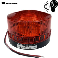 Zusen TB35-R-J with Buzzer 12v 24v 110v 220v Red Security Alarm Strobe Signal Light Warning LED Lamp Small Flashing Light