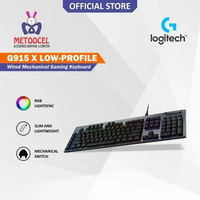 Logitech G915 X Low Profile Keyboard Gaming Wired Keycaps PBT RGB Tactile Brown GL PC/Mac Kabel