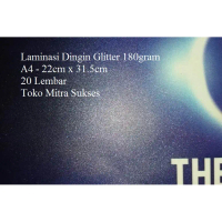 Laminasi Dingin Glitter A4