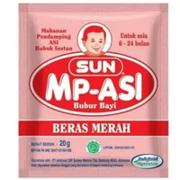 BLIAM Sun Mp-Asi Bubur Bayi Beras Merah dan Kacang Hijau 12 pcs x 20g/ SUN Mp ASI Bubur Bayi RENTENG