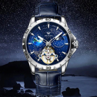 AILANG 2023 New Original Men's Starry Sky Design Watches Luxury Automatic Mechanical Waterproof Moon Phase Wrist Watches