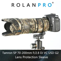 ROLANPRO Lens Clothing Camouflage Rain Cover for Tamron SP 70-200mm F/2.8 DI VC USD G2 A025 Camera Lens Protection Sleeve