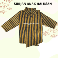 (HALUSAN) Setelan baju adat jawa anak // surjan lurik anak // sorjan anak // set baju lurik anak