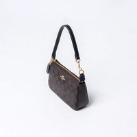 Tas COACH NOLITA MONOGRAM BLACK DARK BROWN HOBO BAG 100% ORIGINAL 19X5X11CM