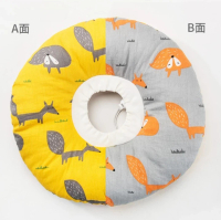 防咬防舔防抓頸圈 (貓狗通用) 手術後防舔恢復期頭套頸圈 黄色狐狸防水款 S