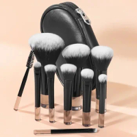 10Pcs Mini Makeup Brush Set Powder Eyeshadow Foundation Blusher Blender Concealer Beauty Makeup Tools Brush Professional