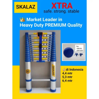NEW PRODUK Tangga Lipat Aluminium Teleskopik 4.4M Single Skalaz Heavy Duty (TANPA SAMBUNGAN)