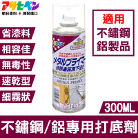 【日本Asahipen】不鏽鋼/鋁 專用打底噴劑 300ML 透明色(打底劑 打底漆 底漆 透明漆 亮光漆 模型 工藝 美術)