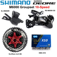 SHIMANO DEORE M6000 10S Groupset MTB Mountain Bike Groupset 10 Speed SunRace Cassette M6000 Rear Derailleur M6000 Shift Lever