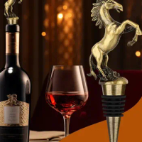 Charm Metal Sculpture Horse Decoration Wine Bottle Stoppers Wine Gifts for Horse Lovers Party Bar Accessory Wine Saver