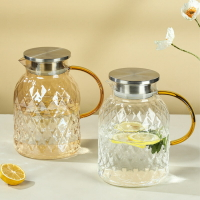 格菱紋款玻璃壺1500ML 1800ML【日本FOREVER】玻璃瓶 冷水壺 玻璃水壺 壺 玻璃壺 玻璃水瓶