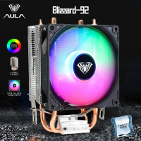 AULA BLIZZARD FAN RGB CPU COOLER HEATSINK COOLING INTEL/AMD 2PIPES