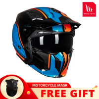 Full Face Racing Motorcycle Helmet MT Genuine Motocross Capacete Moto Off Road Open Face Convertible Modular Combination Helmet