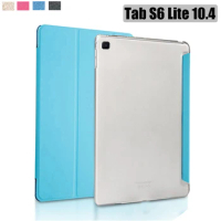 For Samsung Galaxy Tab S6 Lite 10.4 2020 SM-P610 P615 Case Tri-Fold Stand Cover Tablet Shell For Tab S6 Lite 2022 SM-P613 P619