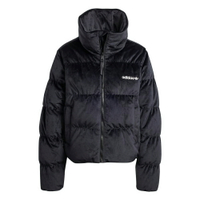 【ADIDAS】愛迪達 VELVET DOWN JKT 休閒 女裝 立領 黑 外套 -IW8439