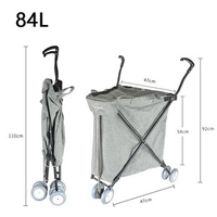 High Quality Promotional Shopping Trolley Printing Recyclable Grocery Shopping Carts