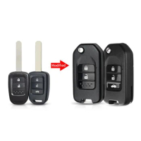 3 Buttons Remote Car Key Shell Blank Case Replacement For Honda Honda Accord Civic CRV 2016 2017 City FRV XRV Vezel