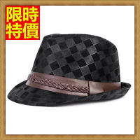 爵士帽小禮帽-英倫紳士復古格子個性流行男帽子2色67e31【獨家進口】【米蘭精品】
