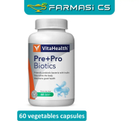 VitaHealth Pre+Pro Biotics 60 Vegetable Capsules EXP:07/2027 [ pre pro prebiotic probiotic Inulin Fa