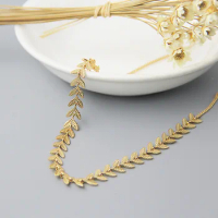 Silvology Gold Leaves Choker Necklace 925 Sterling Silver 18K Gold Elegant Necklace for Women New Silver 925 Fashionable Jewelry