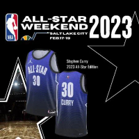 Nike 球衣 2023 Stephen Curry All-Star 男款 藍 黑 柯瑞 DX6326-503