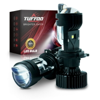 超亮 大功率 4300K 暖白光 H4 HS1 魚眼LED大燈 LED大燈 機車 汽車 H4 魚眼大燈