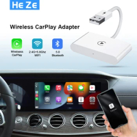Wireless CarPlay Adapter for iPhone Wireless Auto Car Adapter,Apple Wireless Carplay Dongle,Plug Play 5GHz WiFi Online Update