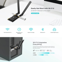TP-Link Archer TX20E AX1800 Wi-Fi 6 Bluetooth 5.2 PCIe Adapter
