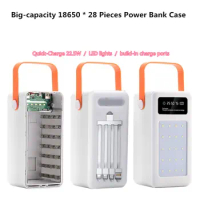 DIY Power bank Case 4.5V/5A 5V/2A,5V/3A,5V/4.5A,9V/2.2A,12V/1.6A USB QC4.0 PD 22.55W Type-C Super-Charge VOOC 18650 Battery pack