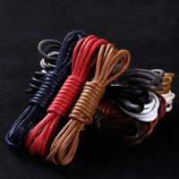 90cm Round Waxed Casual Leather Shoes Lace Men Women Martin Boots Shoes Waxing Shoes Rope Fine England Brown Cotton Shoelaces