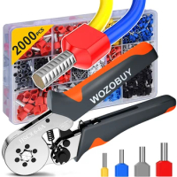 WOZOBUY Tubular Terminal Crimping Tools Mini hand Pliers HSC8 6-4 0.25-10mm² 23-7AWG 6-6 0.25-6mm² High Precision Clamp Sets