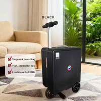JATURN Koper Skuter Elektrik Kabin Airwheel Style Luggage 20 Inch - SE70 Biru Tua