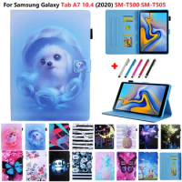 For Samsung Galaxy Tab A7 Case 2020 10.4 SM-T500 T505 Wallet Folding Stand Tablet Cover For Samsung Galaxy Tab A7 2020 Case Gift