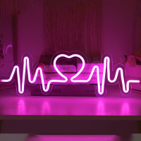 Heartbeat LED Neon Light สำหรับห้องนอน Wall Bar งานแต่งงานตกแต่งวันหยุด Neon ป้าย USB Powered Light Up Neon Night Light