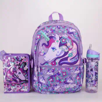 Australia Smiggle Original Hot-Selling Children'S Schoolbag Girl Purple Unicorn High-Quality Cute Schoolbag Girl Backpack Purple