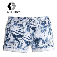 The North Face 童款 FlashDry 閃電吸排休閒短褲_藍色印花 V