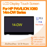 14"Original For HP PAVILION x360 14-DW LCD Display Screen Digitizer For HP Pavilion x360 14-DW Display Replacement FHD 1920x1080