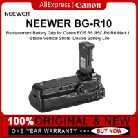 NEEWER BG-R10 Replacement Battery Grip for Canon EOS R5 R5C R6 R6 Mark II |Stable Vertical Shots| Double Battery Life