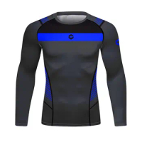 Men's Compression Sports Shirt Men Athletic Comfortable Long Sleeves Tshirt for Sports Workout（22424）