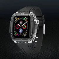 Suitable for Apple Watch modification case, Apple Watch protective case, 44/45mm stainless steel integrated metal case