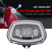 LED Headlight Headlamp With Drl Headlight For Vespa Sprint 150 GL / Super GTR