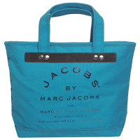 MARC BY MARC JACOBS 品牌LOGO輕量高性能尼龍手提肩背兩用購物包(亮藍系)