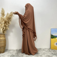 Set Khimar, 2 Helai, Jubah Percuma, Fesyen Baru, Sesuai untuk Solat, Untuk Wanita Muslimah, dengan R