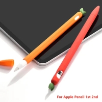 Cute Vegetable Silicone Pencil Case For Apple Pencil 1 2 Pen Protective Sleeve Skin Cover Pen Case For Apple Pencil 1st 2rd Case