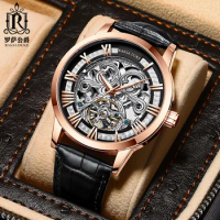 Duke Rosa automatic mechanical watch Leather men's mechanical watch Waterproof business mechanical men's watch