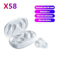 X58 TWS Wireless Bone Conduction Headphones Bluetooth 5.3 Earphones Waterproof Sports Earbuds Earring Ear Hook With Mic Headset