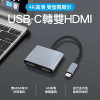 【Arum】USB-C Type-C轉雙HDMI數位影音轉接線 2in1 2孔二合一hub轉接器(Type-C to HDMI 雙口高清轉接線)